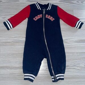 Converse Boys One-Piece Outfit 6M Red Blue Zip